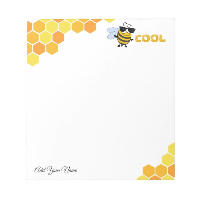 Bloc De Notas Bee Guay | Funny Trendy Bee Personalizada (Frente)