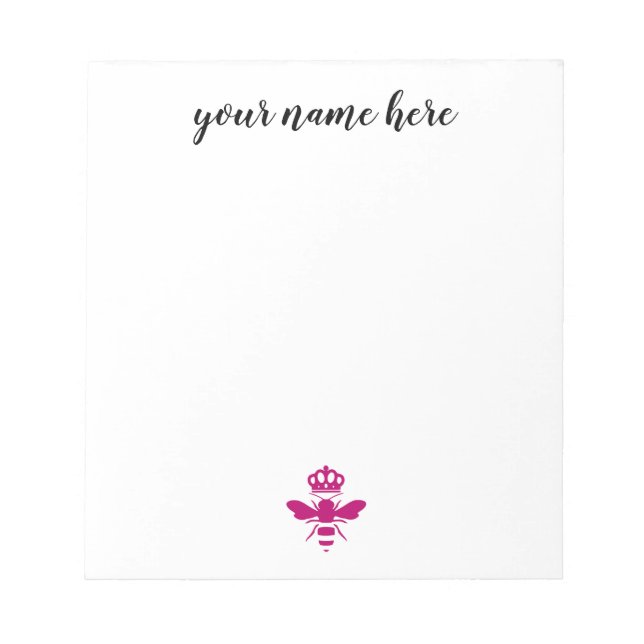 Bloc De Notas Bee Notepad personalizado (Frente)