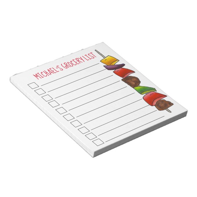 Bloc De Notas Beef Veggie Shish Kebab (Lado Derecho)