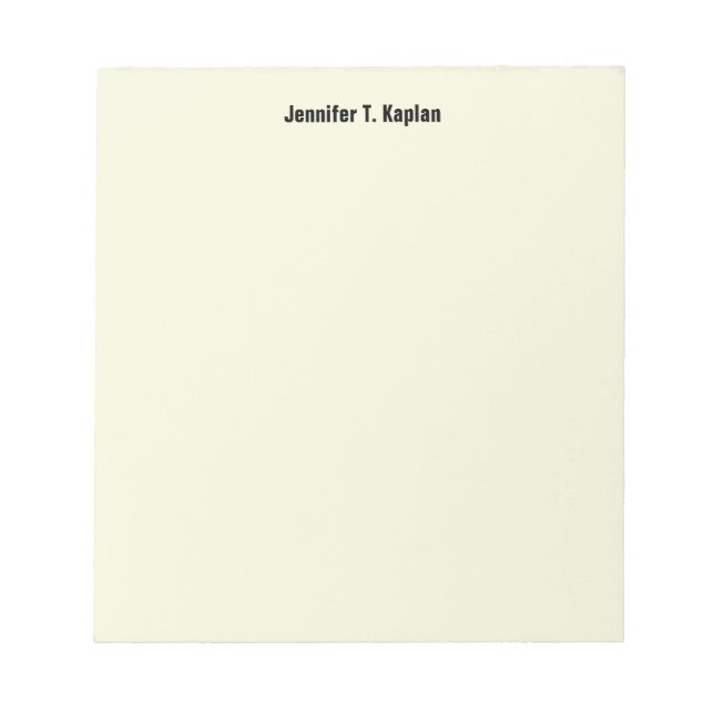Bloc De Notas Beige Sencillo Simple Profesional Moderno Minimali (Frente)