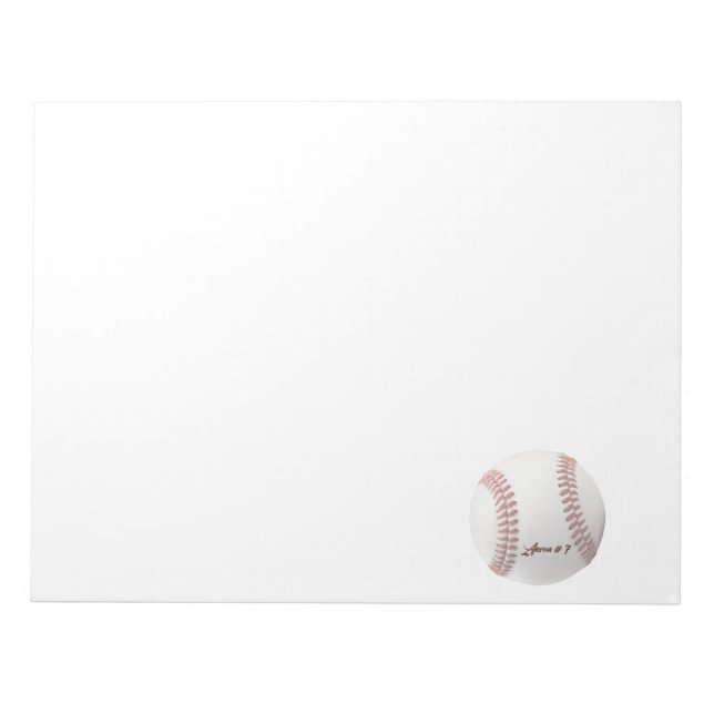 Bloc De Notas Béisbol Personalizado (Frente)