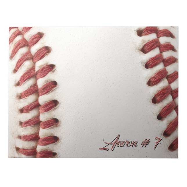 Bloc De Notas Béisbol Personalizado (Frente)