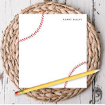 Bloc De Notas Béisbol Personalizado Notepad<br><div class="desc">Este gran bloc de notas presenta cosido de béisbol en las esquinas. Utilice la plantilla para agregar personalización a la parte superior del bloc de notas.</div>