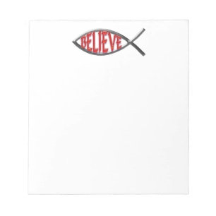 Bloc De Notas Believe Fish- Rojo