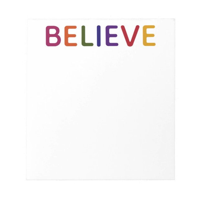 Bloc De Notas Believe Multicolored (Frente)