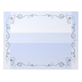 Bloc De Notas Bella flotante Periwinkle Notepad grande