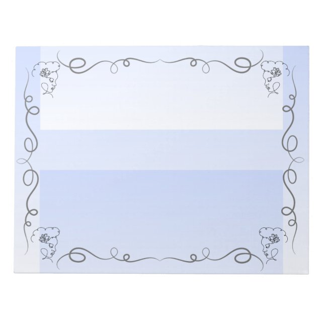 Bloc De Notas Bella flotante Periwinkle Notepad grande (Frente)