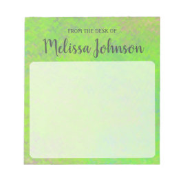 Bloc De Notas Bella y personalizada Lime Green Marble Art