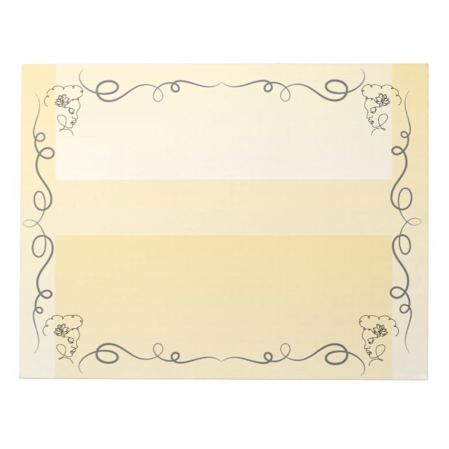 Bloc De Notas Belleza Fluida Goldenrod Notepad Grande (Frente)