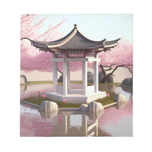 Bloc De Notas Belleza natural Sakura cerezo Blossom Vista Jardín