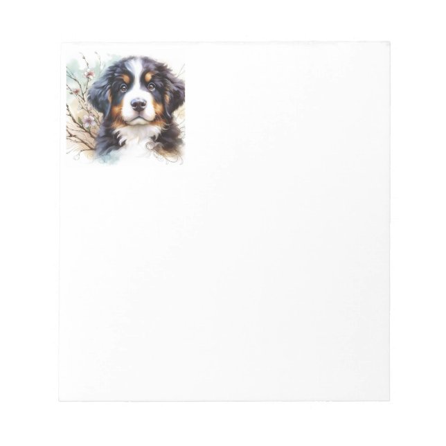 Bloc De Notas Bernese Mountain Dog AI Puppy (Frente)