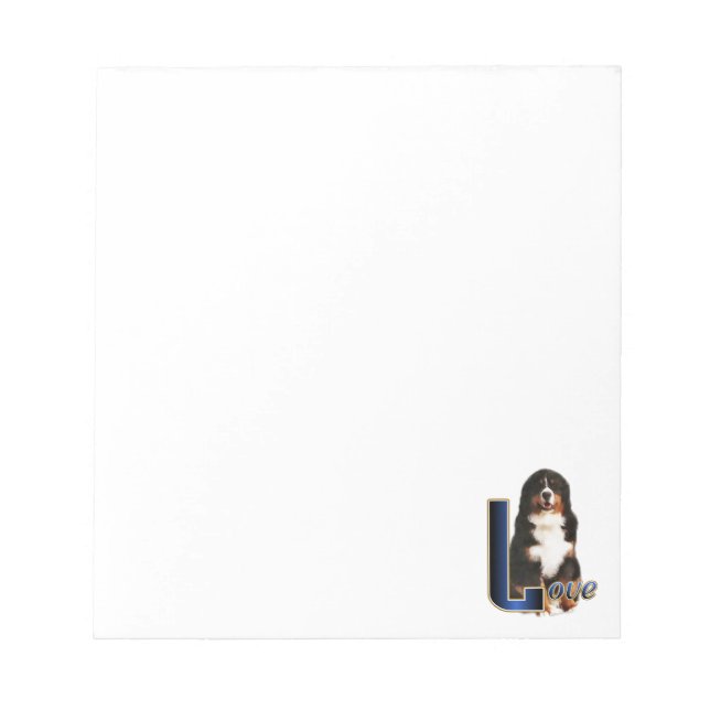 Bloc De Notas Bernese Mountain Dog Love (Frente)