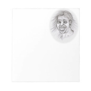 Bloc De Notas ¡Bésame! Diseño en blanco y negro del dibujo del l