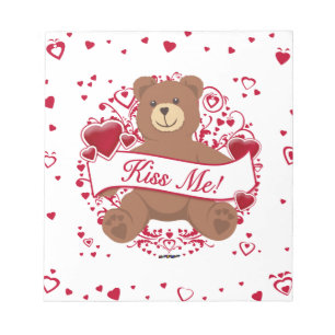 Bloc De Notas ¡Bésame! El día de San Valentín Teddy Bear