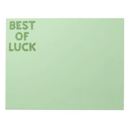 Bloc De Notas Best of Luck Clovers Greeting