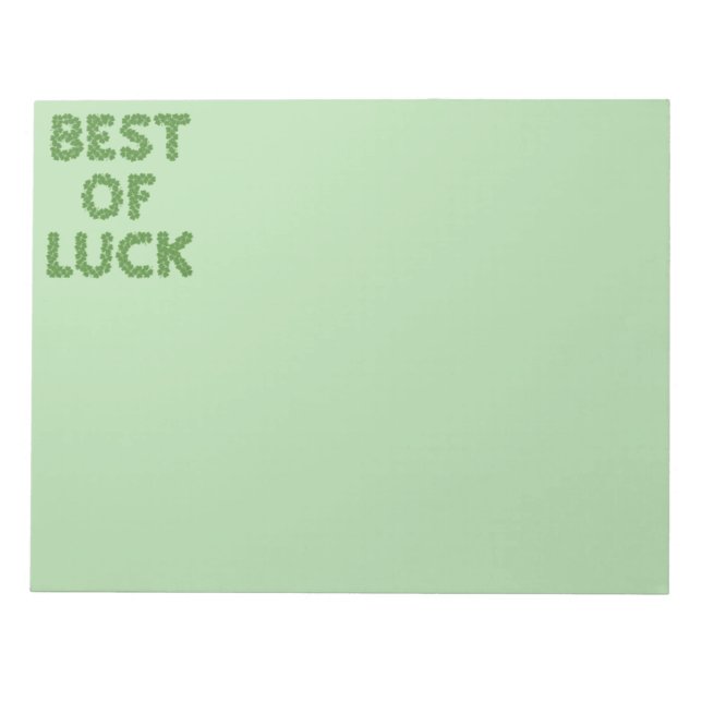 Bloc De Notas Best of Luck Clovers Greeting (Frente)