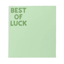 Bloc De Notas Best of Luck Clovers Greeting