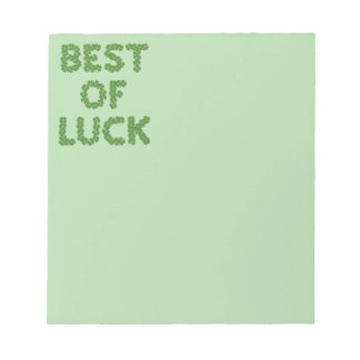 Bloc De Notas Best of Luck Clovers Greeting