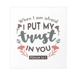 Bloc De Notas Biblia floral contra arte 'Puse mi confianza en ti