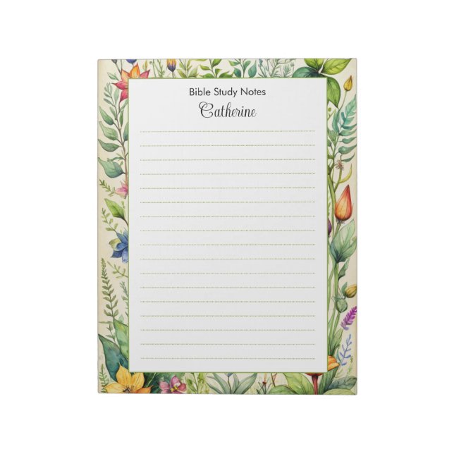 Bloc De Notas Bíblico Estudio Notepaper Personalizado Notepad (Lado Izquierdo)