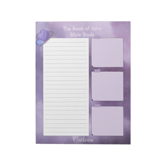 Bloc De Notas Bíblico Estudio Notepaper Personalizado Notepad (Lado Izquierdo)