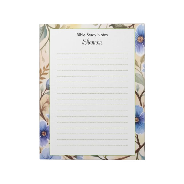 Bloc De Notas Bíblico Estudio Notepaper Personalizado Notepad (Lado Izquierdo)