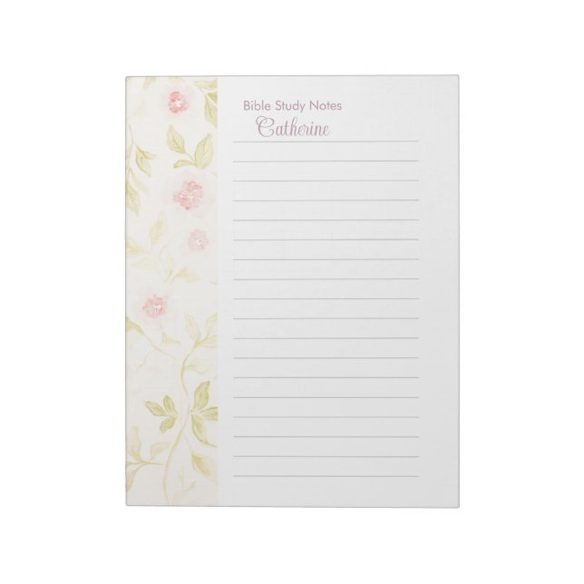 Bloc De Notas Bíblico Estudio Notepaper Personalizado Notepad (Lado Izquierdo)