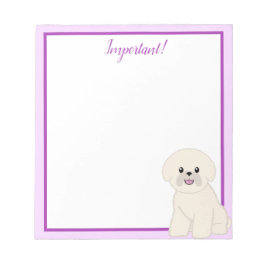 Bloc De Notas Bichon Frise Blank Notepad
