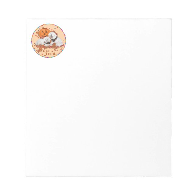 Bloc De Notas Bichon Frise Halloween (Frente)