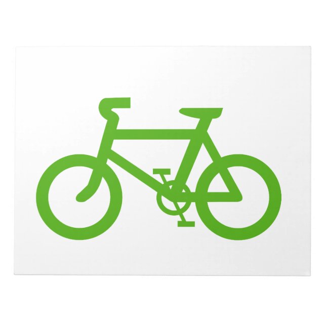Bloc De Notas Bicicleta ecológica verde (Frente)