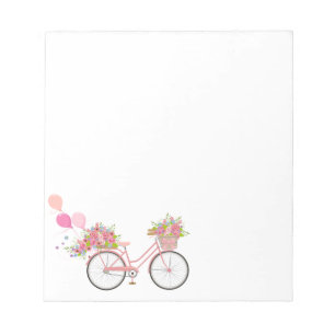 Bloc De Notas Bicicleta rosa caprichosa