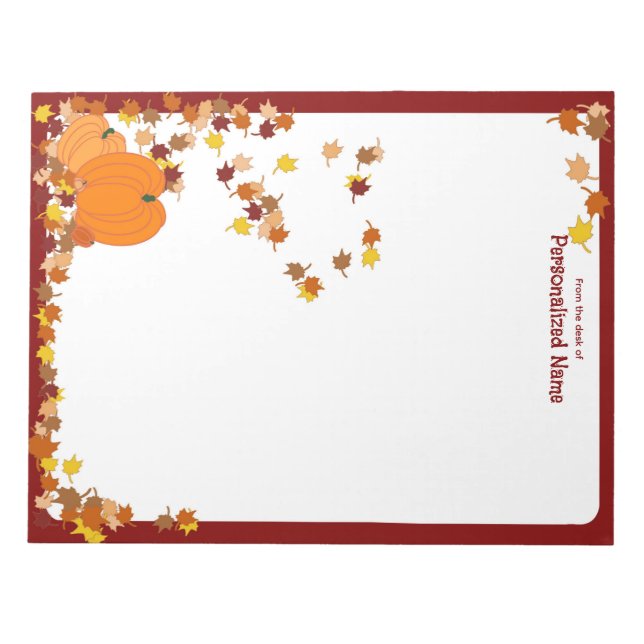 Bloc De Notas Bienvenida Otoño - Sin Línea (Frente)