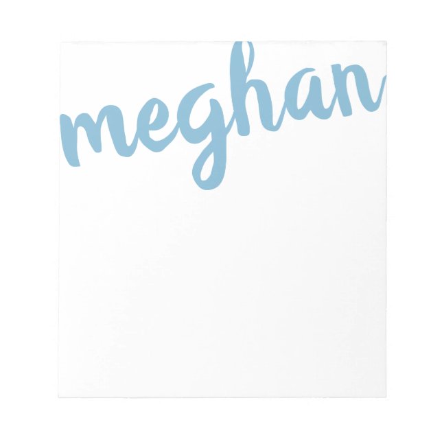Bloc De Notas Big Name Light Blue Personalizado (Frente)