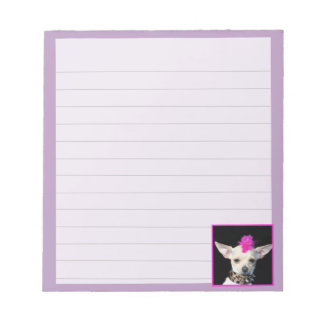 Bloc De Notas Bilepad de perro chihuahua rock de punk