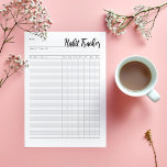 Bloc De Notas Bilepad del rastreador de hábitos semanales<br><div class="desc">Organice su día con este bloc de notas semanal de seguimiento de hábitos.</div>