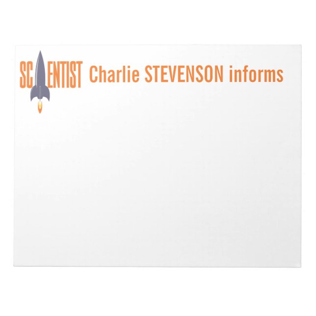 Bloc De Notas Bilepads personalizados de Rocket Scientist (Frente)