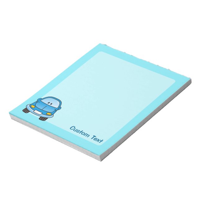 Bloc De Notas Billete de coche personalizado azul (Lado Izquierdo)