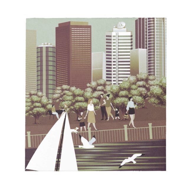 Bloc De Notas Billete de paisaje urbano (Frente)