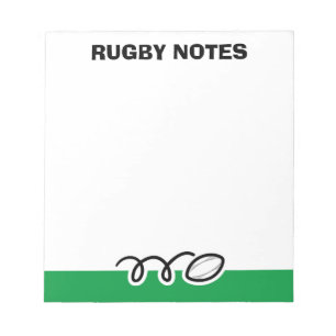Bloc De Notas Billete personalizado con diseño de bola de rugby