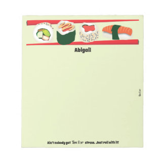 Bloc De Notas Billete sushi personalizado