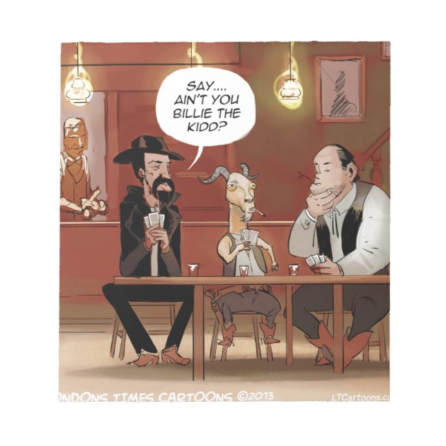 Bloc De Notas Billy The Kid? Funny Goat Cartoon (Frente)