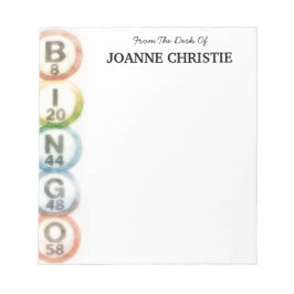 Bloc De Notas Bingo Balls Personalized Notepad