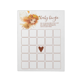 Bloc De Notas Bingo de Bebé de Woodland de otoño