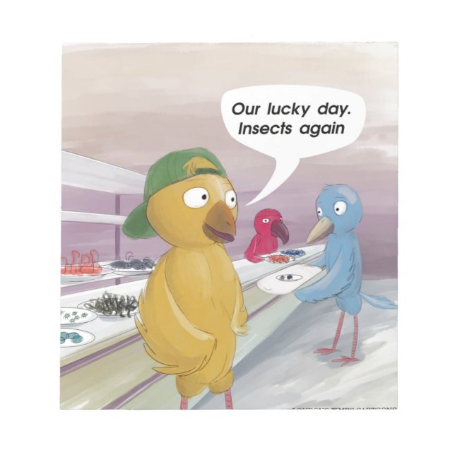 Bloc De Notas Bird Cafeteria Funny (Frente)