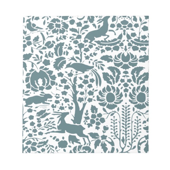 Bloc De Notas Bird, Deer, tree folk pattern (Frente)