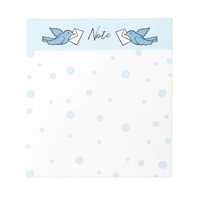 Bloc De Notas Bird Notepad Azul (Frente)
