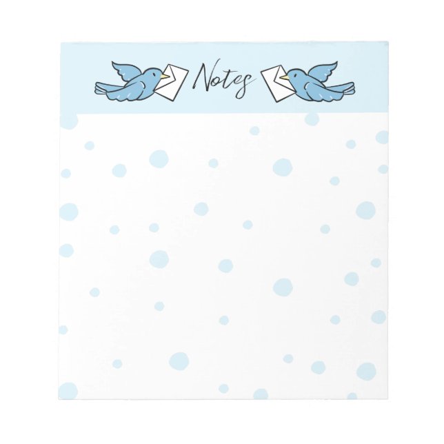 Bloc De Notas Bird Notepad Azul (Frente)
