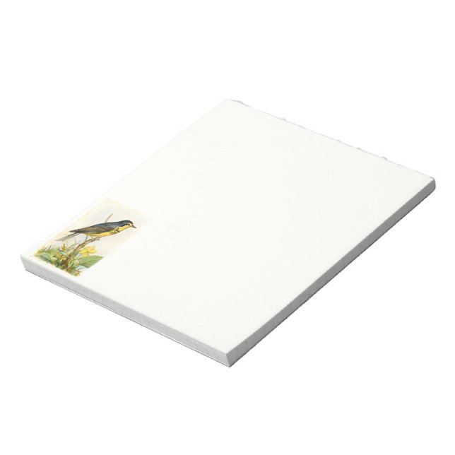 Bloc De Notas Bird Notepad de Warbler de Canadá (Lado Izquierdo)