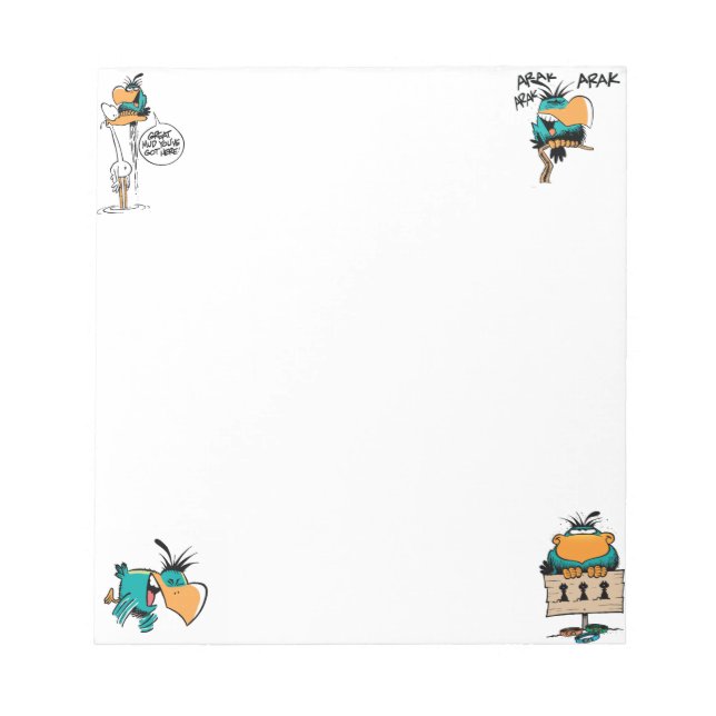 Bloc De Notas Bird Personalizado Bird Bludgerigar Swamp Notepad (Frente)
