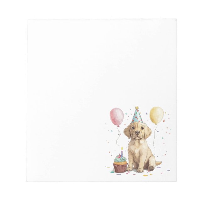 Bloc De Notas Birthday Labrador Retriever Dogs (Frente)